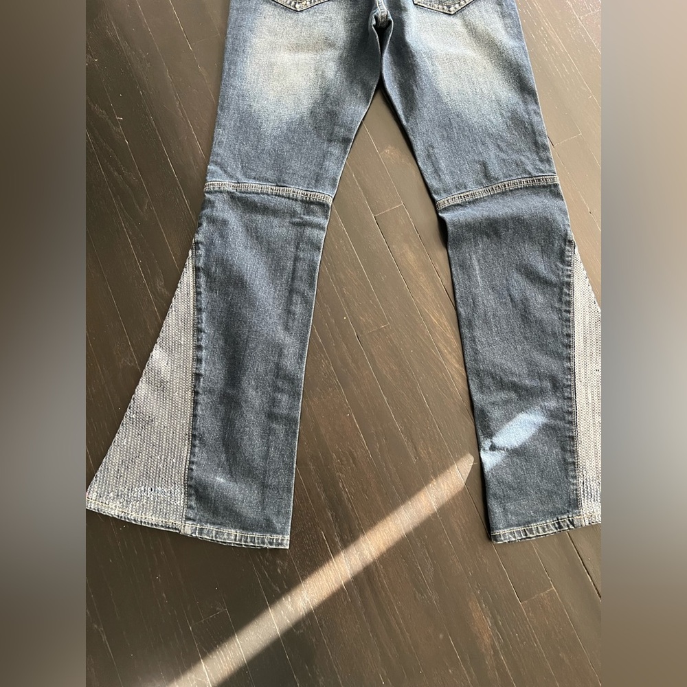 Black Crystal Stylish Blue Denim Jeans size 9 - Picture 7 of 11
